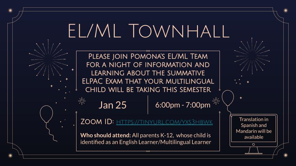 El/ML Town Hall Meeting 